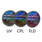 Hridz 3pcs UV CPL FLD Lens Filter Combo pack with Pouch for SLR Camera Colour Lens UV Filter - 58mm