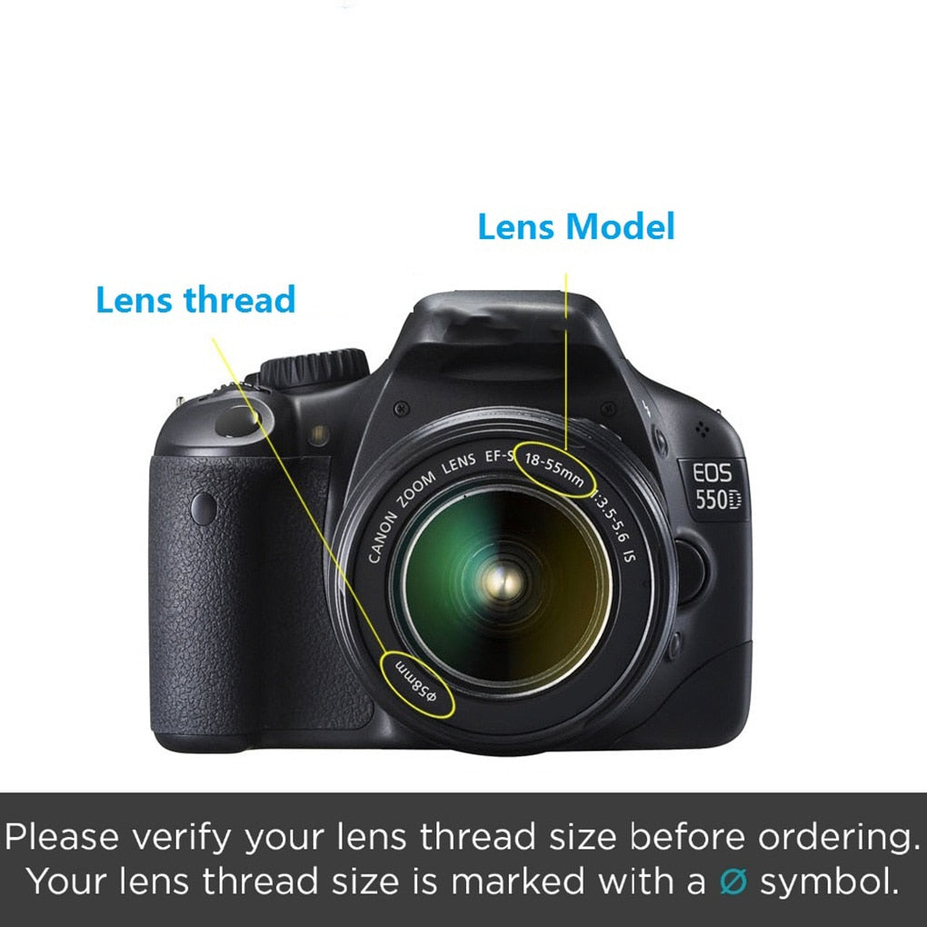 Hridz 3pcs UV CPL FLD Lens Filter Combo pack with Pouch for SLR Camera Colour Lens UV Filter - 58mm