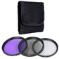 Hridz 3pcs UV CPL FLD Lens Filter Combo pack with Pouch for SLR Camera Colour Lens UV Filter - 62mm
