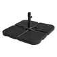 Outdoor Patio 4-Piece Cantilever Offset 3M Umbrella Base Stand Weight Water Sand