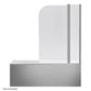 180° Pivot Door 6mm Safety Glass Bath Shower Screen 1000x1400mm By Della Francesca