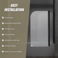 180° Pivot Door 6mm Safety Glass Bath Shower Screen 800x1400mm By Della Francesca