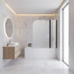 180° Pivot Door 6mm Safety Glass Bath Shower Screen 1200x1400mm By Della Francesca
