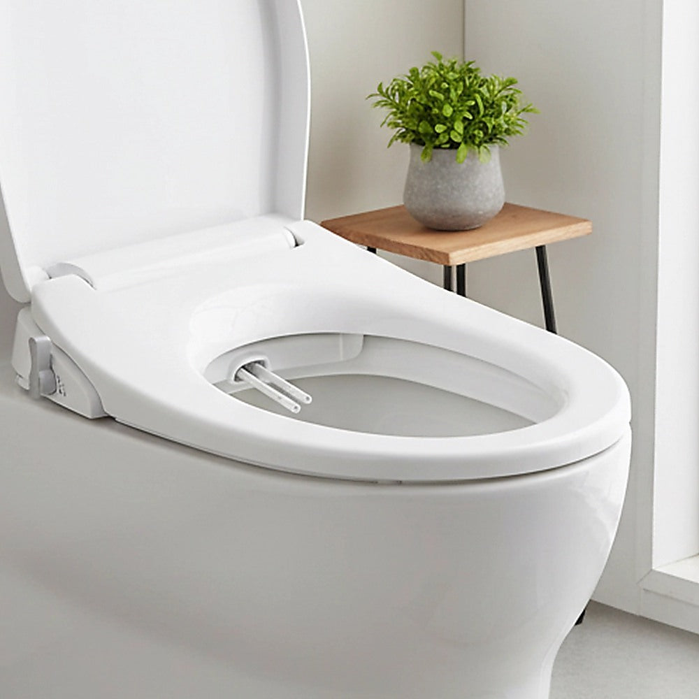 Non Electric Bidet Toilet Seat W/ Cover Bathroom Spray Washlet Water Wash
