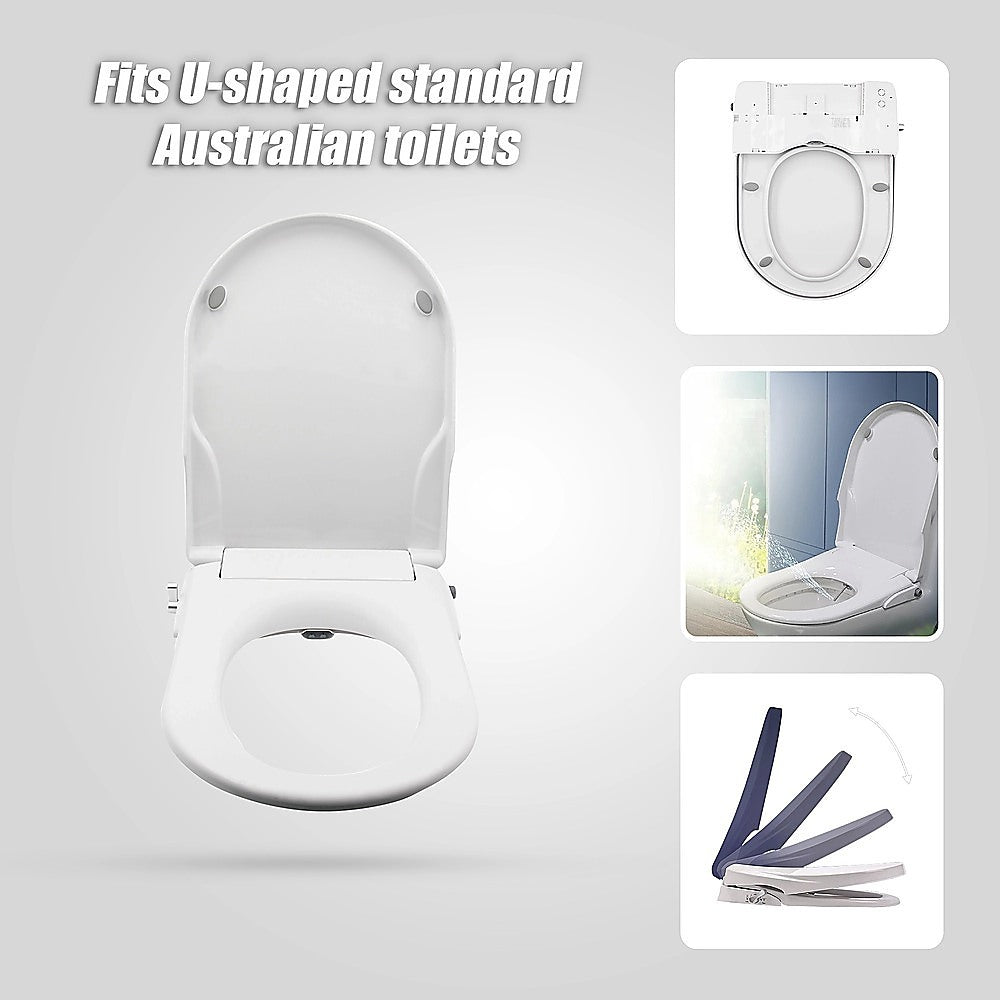 Non Electric Bidet Toilet Seat W/ Cover Bathroom Washlet Spray Water Wash