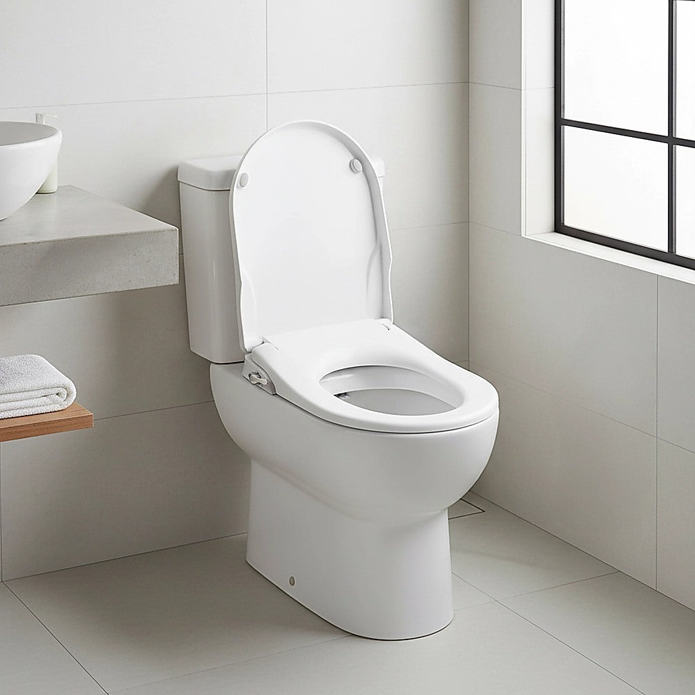 Non Electric Bidet Toilet Seat W/ Cover Bathroom Washlet Spray Water Wash