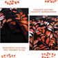 Black and Red  Leaves Quilted Bedspread & Pillowcase Set