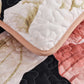 Blossom Trio Quilted Coverlet Set with Pillowcases (Black, Red & Pink