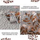 Brown Verdant Quilted Ensemble with Flower Motifs bedspread  and Pillowcases