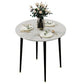 High-End Marble Round Kitchen Dining Table Sintered Stone Restaurant Table 80 x 80 cm