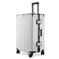 Aluminum Alloy Hard-Shell Suitcase with TSA Lock -22" Spinner Luggage in Silver