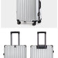 Aluminum Alloy Hard-Shell Suitcase with TSA Lock -22" Spinner Luggage in Silver