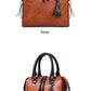 Red 4-Piece Women's PU Leather Tote Bag Set - Vintage Handbag, Shoulder Bag, Clutch, and Card Holder - Lightweight Design