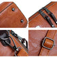 Brown 4-Piece Women's PU Leather Tote Bag Set - Vintage Handbag, Shoulder Bag, Clutch, and Card Holder - Lightweight Design
