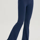 White High-Waisted Lycra Yoga Bell-Bottom Pants for Women - Tummy Control & Butt Lifting