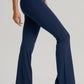 White High-Waisted Lycra Yoga Bell-Bottom Pants for Women - Tummy Control & Butt Lifting