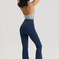 Black High-Waisted Lycra Yoga Bell-Bottom Pants for Women -Tummy Control & Butt Lifting