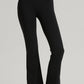 Black High-Waisted Lycra Yoga Bell-Bottom Pants for Women -Tummy Control & Butt Lifting