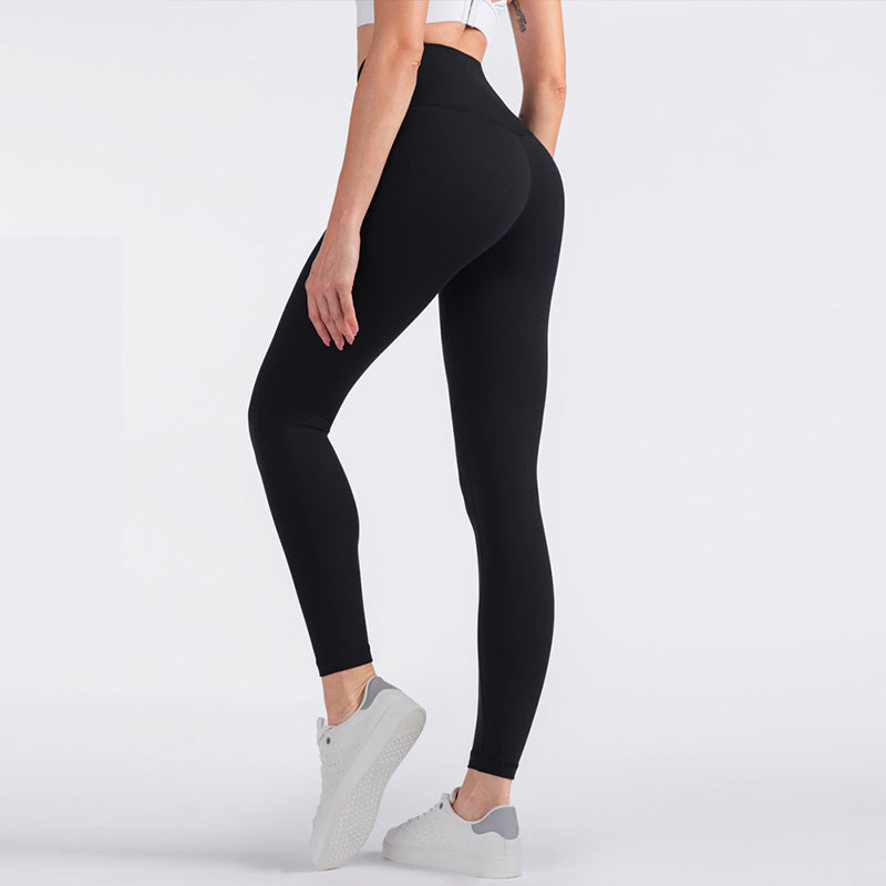 Size XL Black High-Waisted Seamless Yoga Pants for Women - Tummy Control, Butt Lifting & Back Waistband Pocket