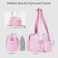 Stylish Black Mini Gym Bag & Travel Tote - Compact Duffel with Wet Pocket, Luggage Sleeve & Multiple Compartments