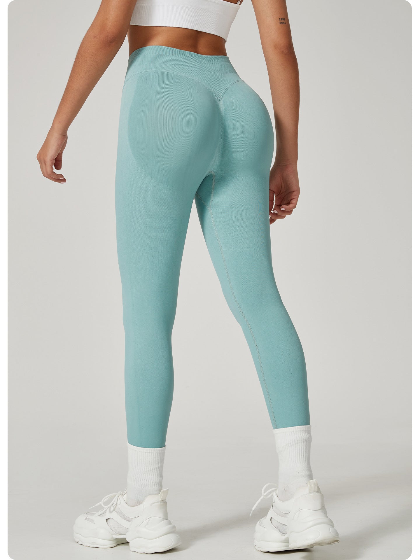 Dark Blue High-Waisted Butt Lift Yoga Pants for Women - Peach Hip Design, Full-Length Leggings, Workout and Fitness Activewear size XL