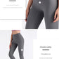 Size S Smoky Gray High-Waisted Seamless Yoga Pants for Women - Tummy Control, Butt Lifting & Back Waistband Pocket