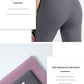Size XL Red High-Waisted Seamless Yoga Pants for Women - Tummy Control, Butt Lifting & Back Waistband Pocket