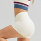 Beige Yoga Shorts - Seamless, High Waist, Tummy Control Size S