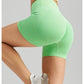 Apple Green Yoga Shorts - Seamless, High Waist, Tummy Control Size XL