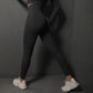 Size S Black Seamless High-Waisted Yoga Pants for Women - Lift Workout Leggings for Running, Gym, and Fitness