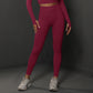 Size S Claret Red Seamless High-Waisted Yoga Pants for Women - Lift Workout Leggings for Running, Gym, and Fitness