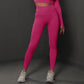 Size M Rose Red Seamless High-Waisted Yoga Pants for Women - Lift Workout Leggings for Running, Gym, and Fitness