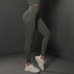 Size L Dark Grey Seamless High-Waisted Yoga Pants for Women - Lift Workout Leggings for Running, Gym, and Fitness