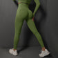 Size S Emerald Green Seamless High-Waisted Yoga Pants for Women - Lift Workout Leggings for Running, Gym, and Fitness