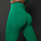Size L Bright Green Seamless High-Waisted Yoga Pants for Women - Lift Workout Leggings for Running, Gym, and Fitness