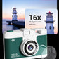 Compact 4K Digital Camera - 50MP, 16x Zoom, 2.4-inch IPS Screen, WiFi & Fill Light - Retro CCD Style(black)