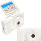 48MP Student Digital Camera with 180 Flip Screen & 3-Setting Fill Light(White)