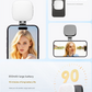 White Magnetic Foldable Selfie Light with Mirror - Rechargeable LED Fill Light for iPhone & Android Vlogging(Mobile phone is a shooting prop and is not included)