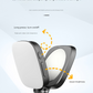 Black Magnetic Foldable Selfie Light with Mirror - Rechargeable LED Fill Light for iPhone & Android Vlogging(Mobile phone is a shooting prop and is not included)