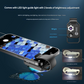 Black Portable 200X Clip-On Microscope Lens for Smartphone - HD Pocket Magnifier with CPL Filter and LED Light(excluding mobile phones)