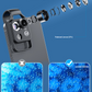 White Portable 200X Clip-On Microscope Lens for Smartphone - HD Pocket Magnifier with CPL Filter and LED Light(excluding mobile phones)