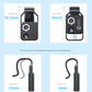 White Portable 200X Clip-On Microscope Lens for Smartphone - HD Pocket Magnifier with CPL Filter and LED Light(excluding mobile phones)
