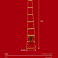 Festive Climbing Santa LED Ladder Light - USB Powered Outdoor Christmas Hanging Decoration with Remote(1.7m)
