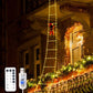 Festive Climbing Santa LED Ladder Light - USB Powered Outdoor Christmas Hanging Decoration with Remote(3m)