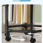 Black double layer  360° Rotating Portable Garment Rack - Heavy Duty Rolling Clothes Stand with Wheels for Bedroom & Laundry
