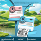 Kids Instant Print Camera - Creative Drawing & Photo Fun with Thermal Printing(Pink+32GB memory card)