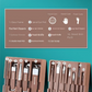 Brown Premium 13-in-1 Manicure & Grooming Kit - Professional Carbon Steel Pedicure Set with Dual-Drawer Case & Mirror