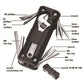 Black Versatile 16-in-1 Bike & Motorcycle Multi-Tool - Portable Repair Kit with Adjustable Wrench