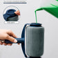 Dark Blue and Grey Pro Refillable Paint Roller Set with Extension Pole - No-Drip Easy Fill Wall Painting Tool Kit