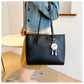 Brown Chic Large Capacity Tote Bag - PU Leather Commuter Shoulder Handbag for Women